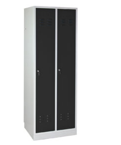 ADB Spind / Umkleideschrank aus Stahl in verschiedenen Farben, 2-türig 26 inovatec-spind-2-tuerig-anthrazitgrau-1.jpg