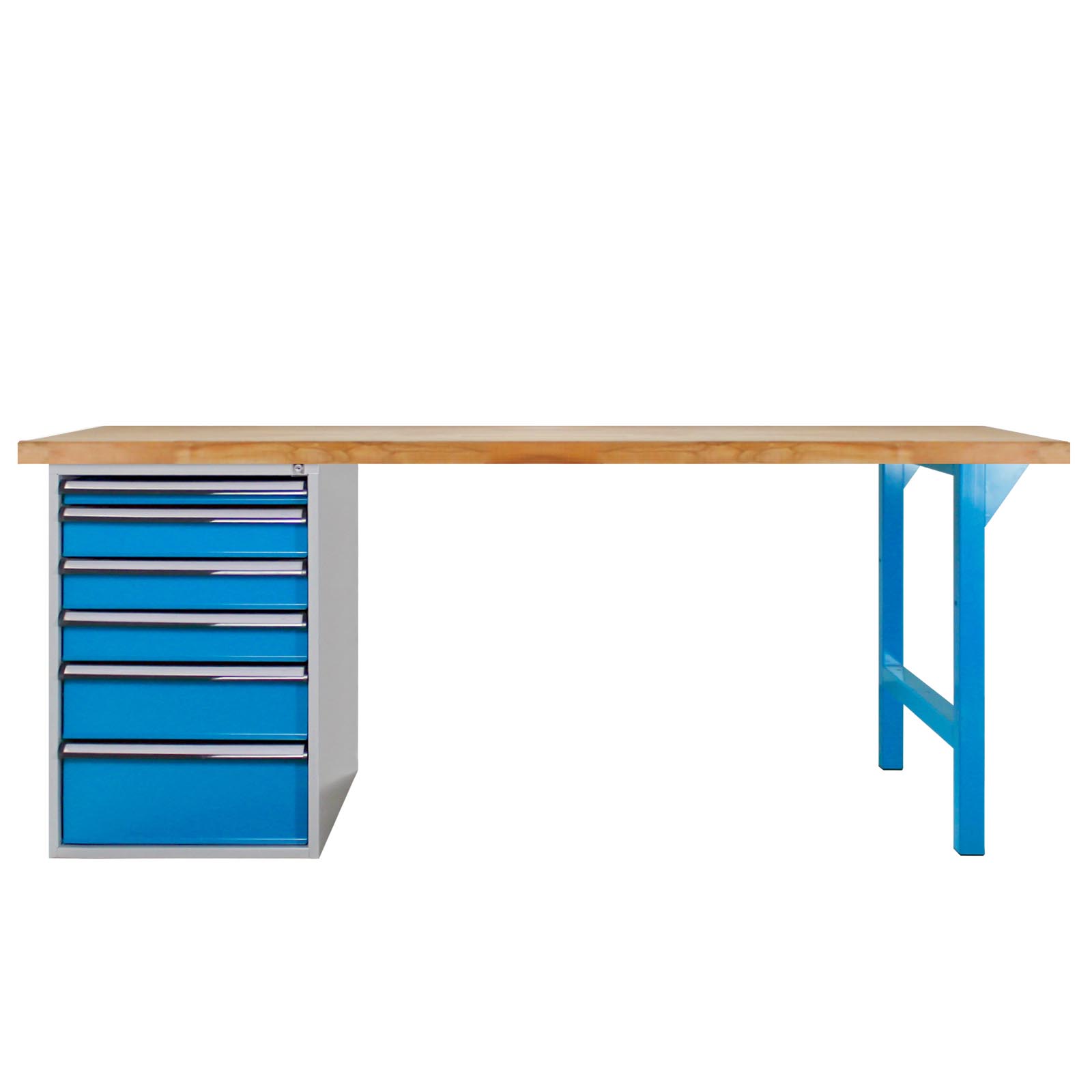 ADB Werkbank PROFI 1500 mit 6 Schubladen Lichtblau (RAL 5012) 1 inovatec-werkbank-6-schubladen-850x750x1500-1.jpg