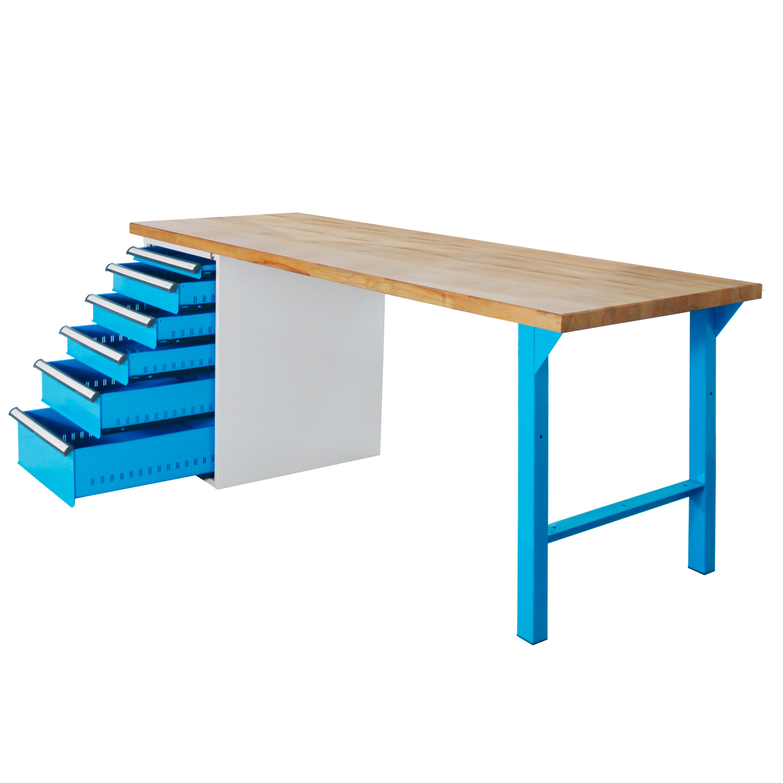 ADB Werkbank PROFI 1500 mit 6 Schubladen Lichtblau (RAL 5012) 3 inovatec-werkbank-6-schubladen-850x750x1500-3.jpg