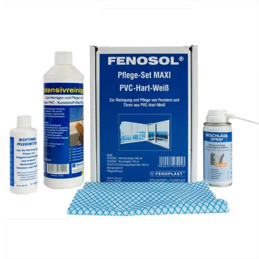 Fenosol Pflege Set MAXI PVC HART WEISS fuer Reinigung Pflege von Fenstern Tueren small