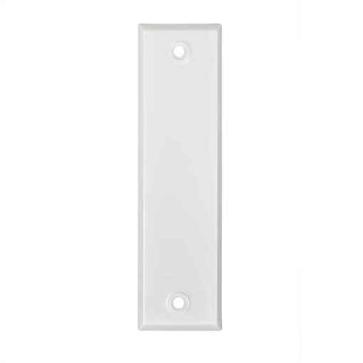 Metall-Deckplatte für Einlass-Gurtwickler, weiß ohne Gurtaustrittsloch