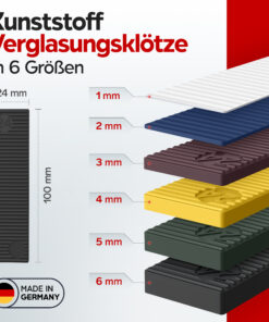 Alternative view of INOVATEC Kunststoff Verglasungsklötze 100 x 24